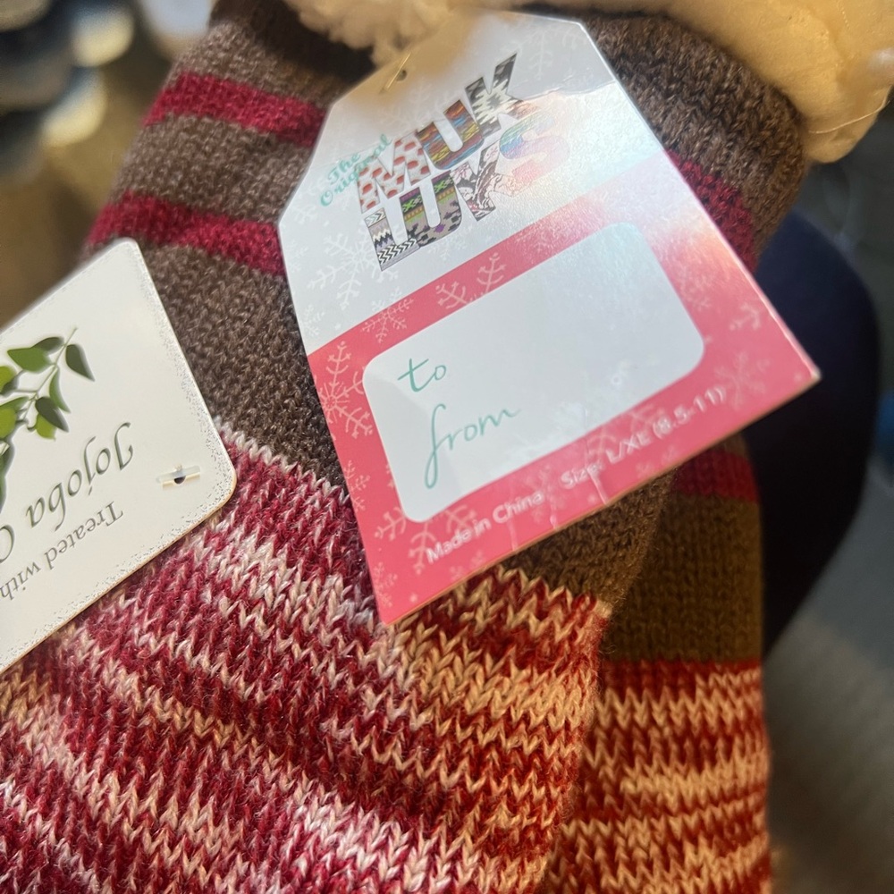 Cozy Striped Knit Socks Mike Luks. Size L/xL 8.5-11